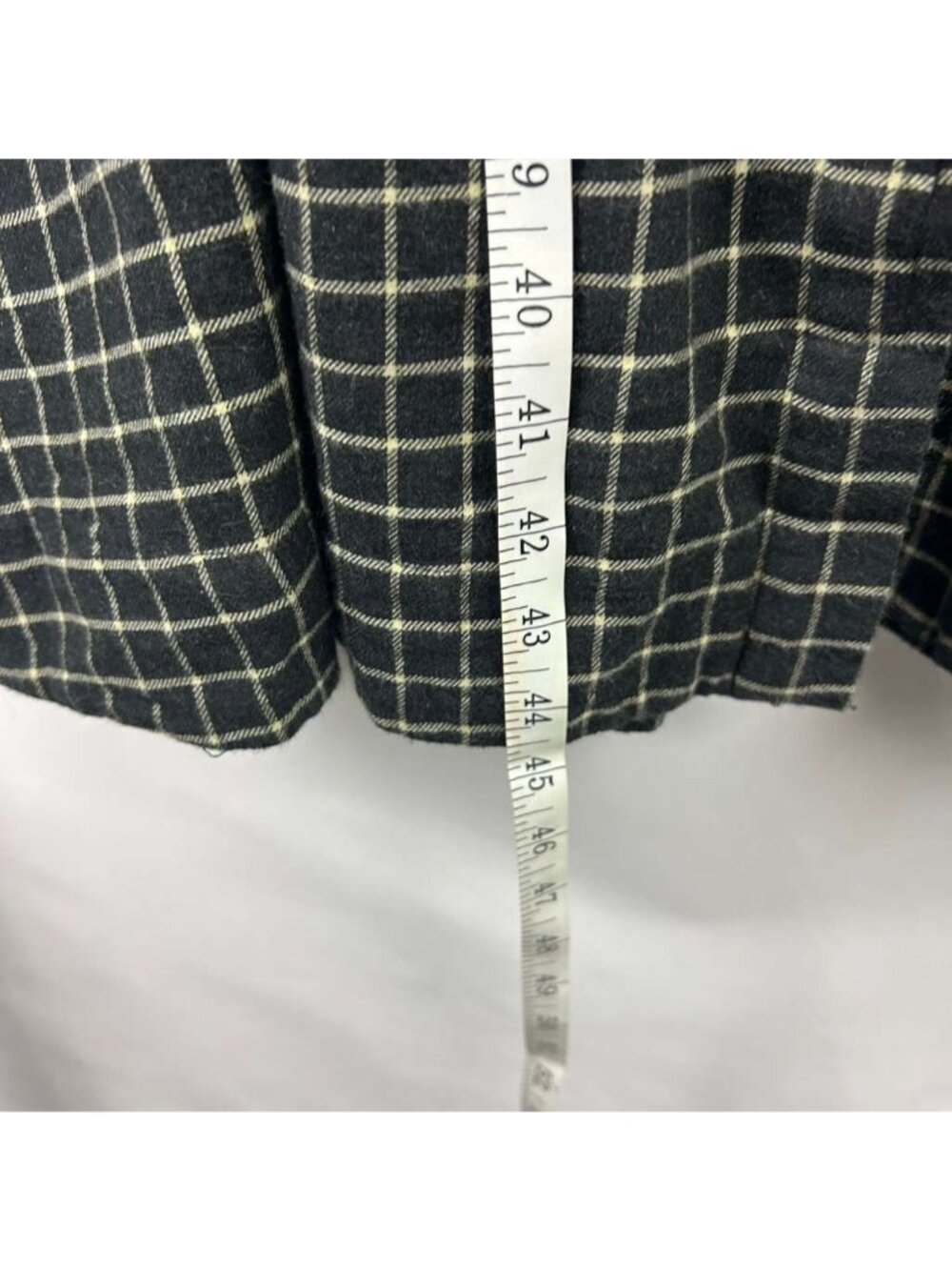 Toast Dress Women's M Black/White Check Cashmere Blend Midi Button Front Pockets - Picture 8 of 16